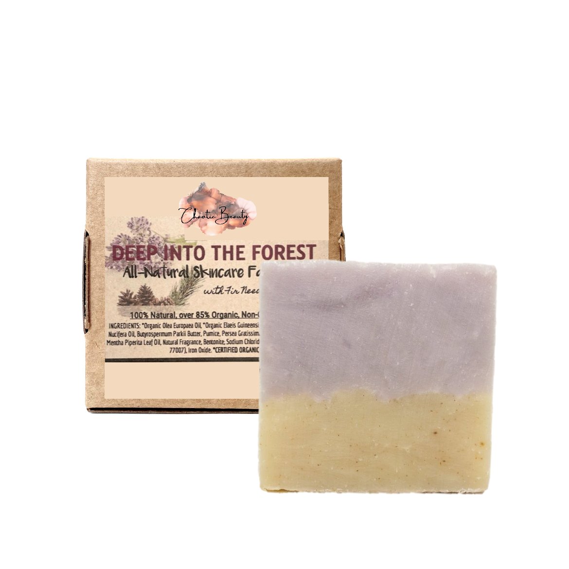 All - Natural Skincare Face Soap - Deep Into The Forest (110g, 3.8oz.) - Chaotic Beauty