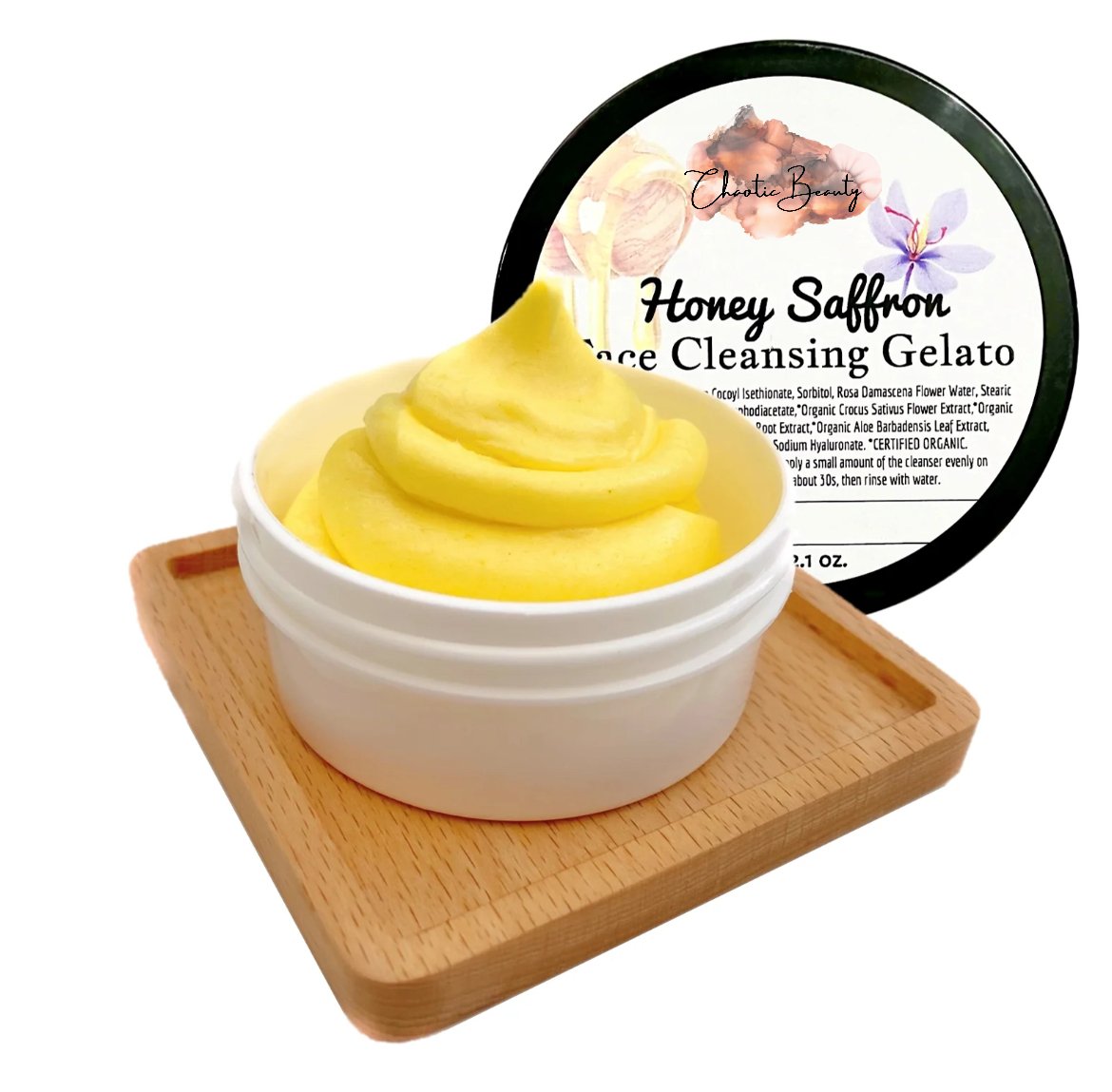 Honey Saffron Face Cleansing Gelato (60g, 2.1oz.) - Chaotic Beauty